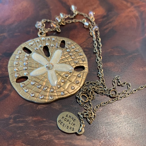 Anne Koplik Jewelry - Anne Koplik Designs Sand Dollar Crystal Pendant